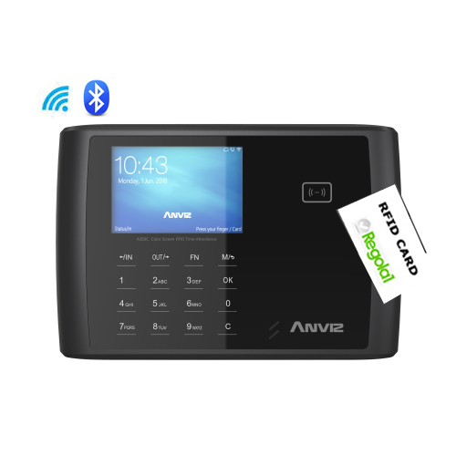 Anviz, A350C BT-WIFI: RFID, PIN code device, relay, wi-fi, bluetooth and Linux.